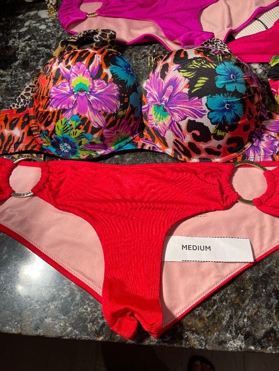 Victoria's Secret Other - Like new Victoria Secret bikini bombshells 36C/M floral leopard set